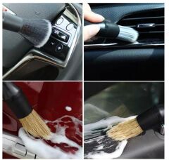 Autocher 3lü Siyah Sapli Firça Seti