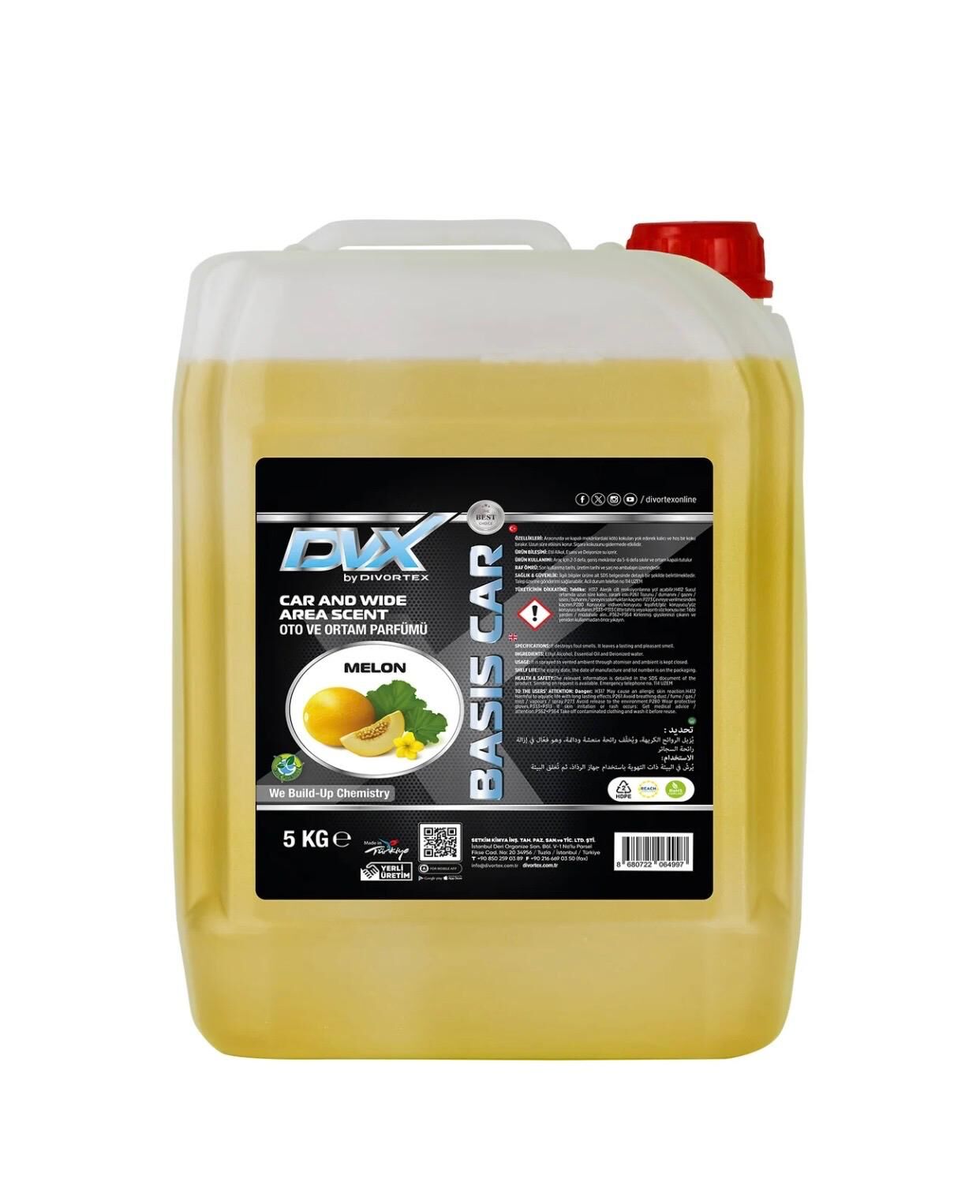 Divortex Melon (Kavun Fırtınası) Oto ve Ortam Parfümü 5 Kg.