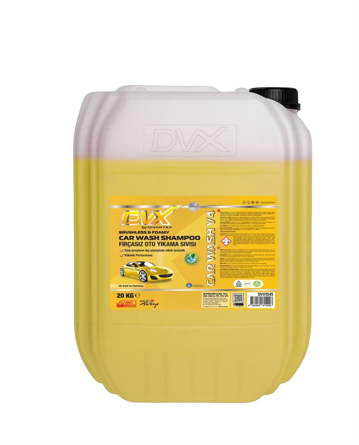 Divortex Car Wash V4 - Fırçasız Oto Yıkama Şampuanı 20 Kg
