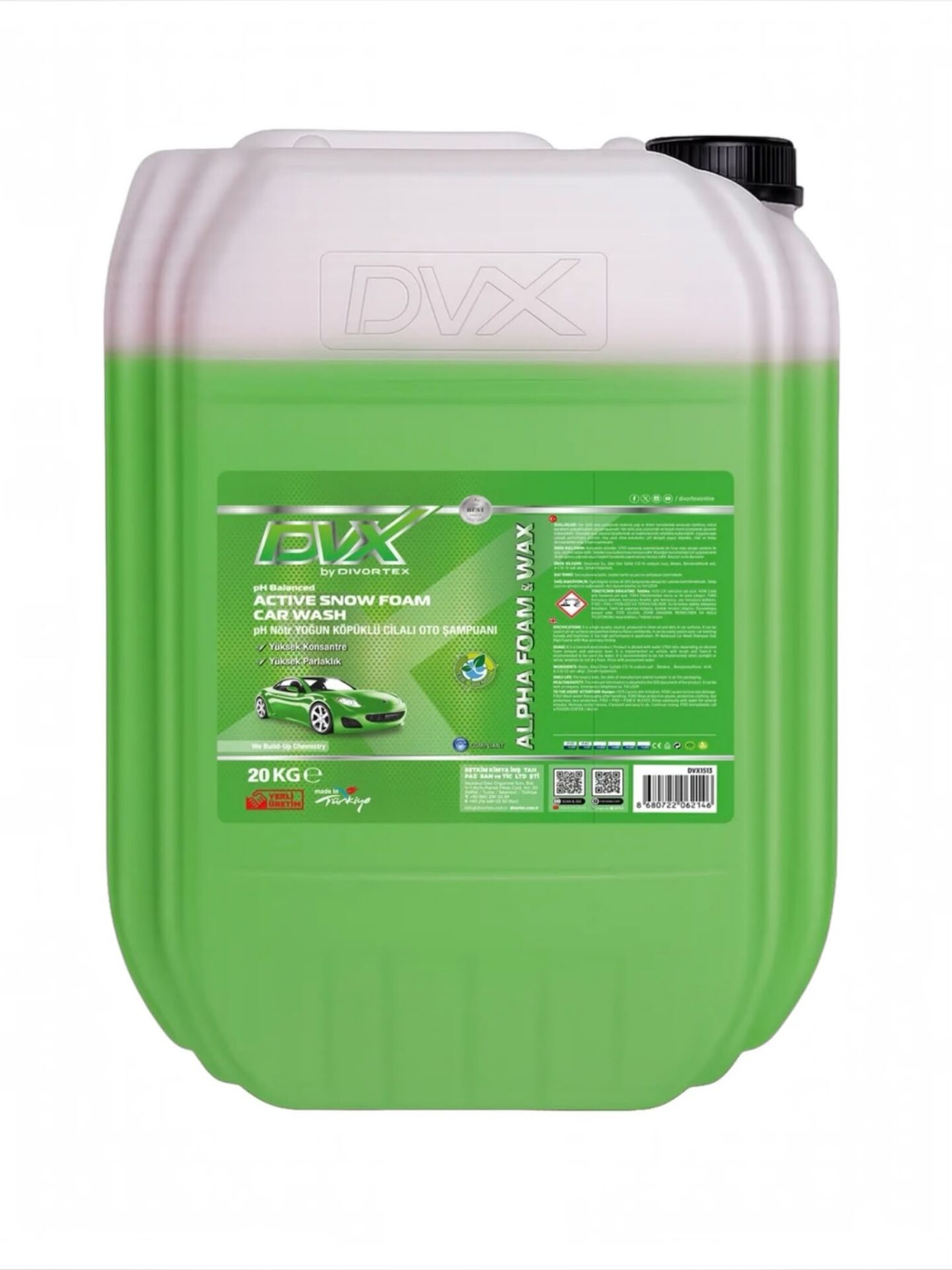 Divortex Alpha Foam Ph Nötr Cilalı Oto Şampuanı 20 lt.