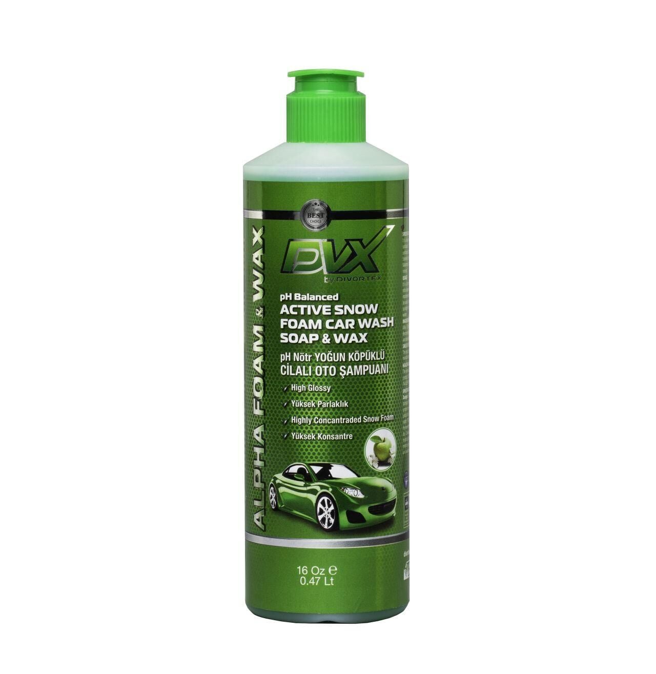 DVX Alpha Foam pH Nötr-Cilalı Oto Yıkama Şampuanı 16OZ (473 ml.)