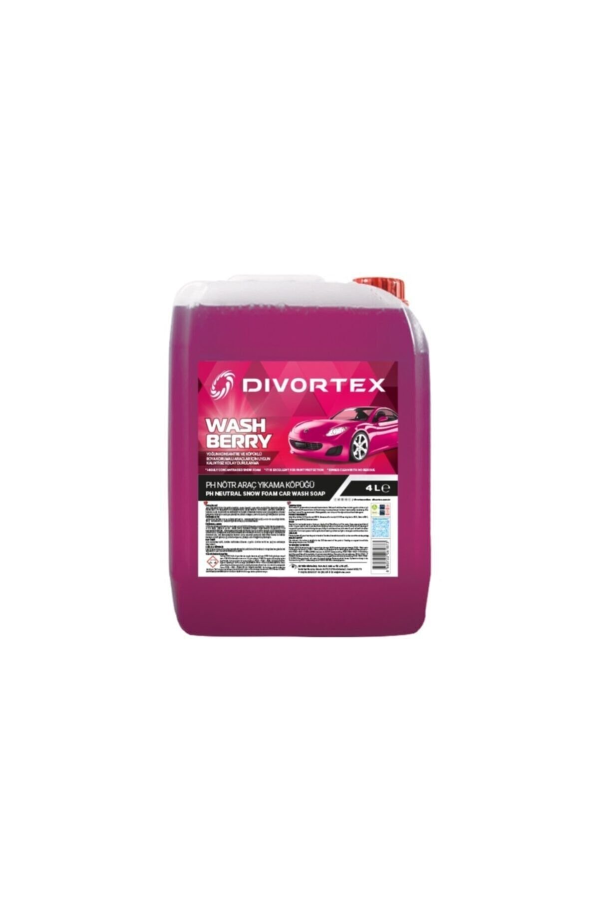 Divortex WashBerry Ph Nötr Oto Şampuanı 4 Litre