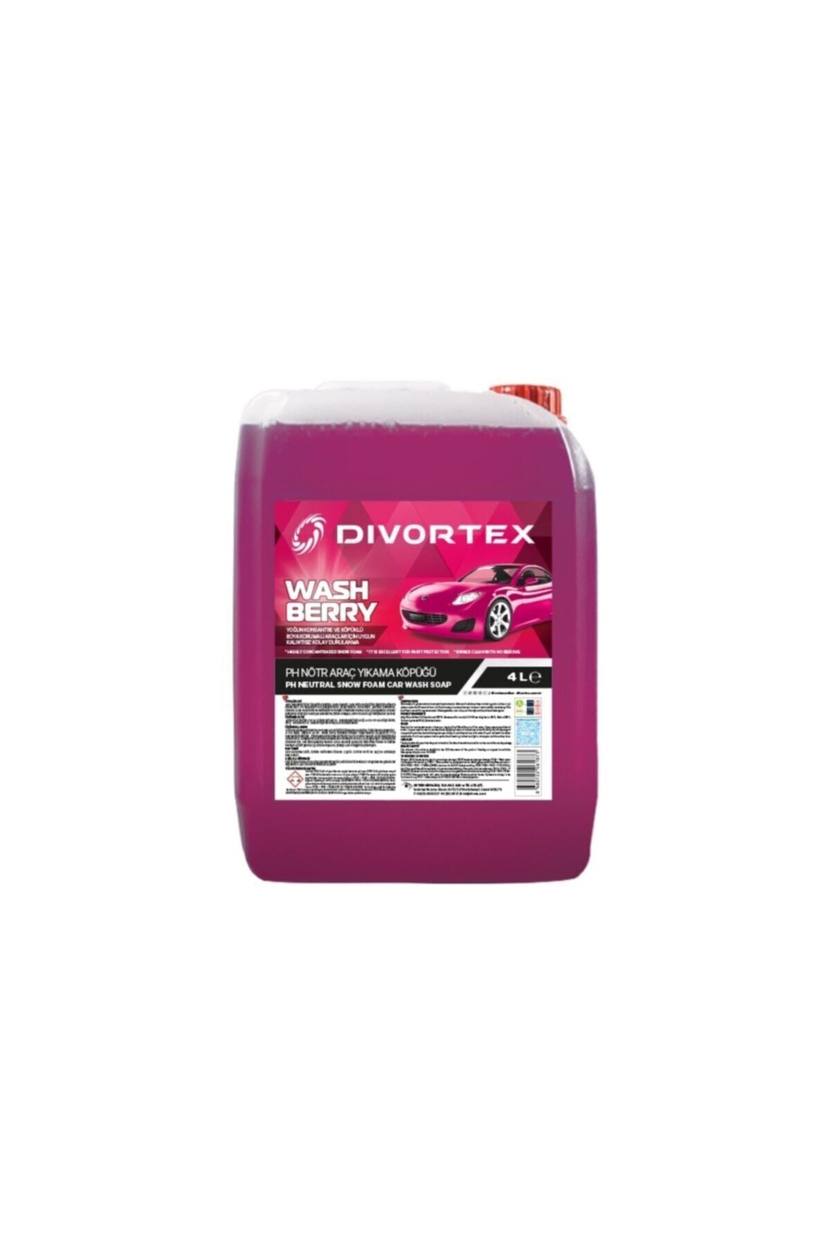Divortex WashBerry Ph Nötr Oto Şampuanı 4 Litre