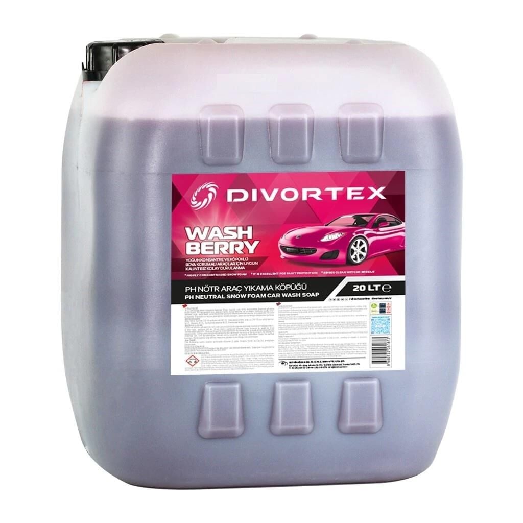 Divortex WashBerry Ph Nötr Oto Şampuanı 20 KĞ