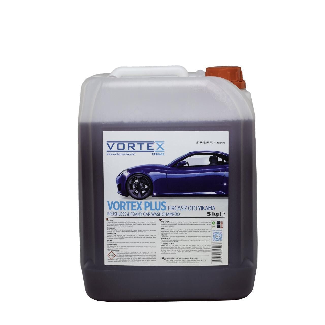 Vortex Plus Fırçasız Araç Yıkama Köpüğü 5 Kg.