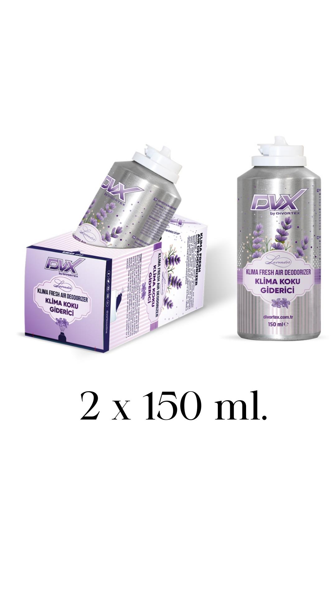 Divortex Klima Fresh - Temizleyici Klima Bombası Lavanta 150 ml X 2 Ad