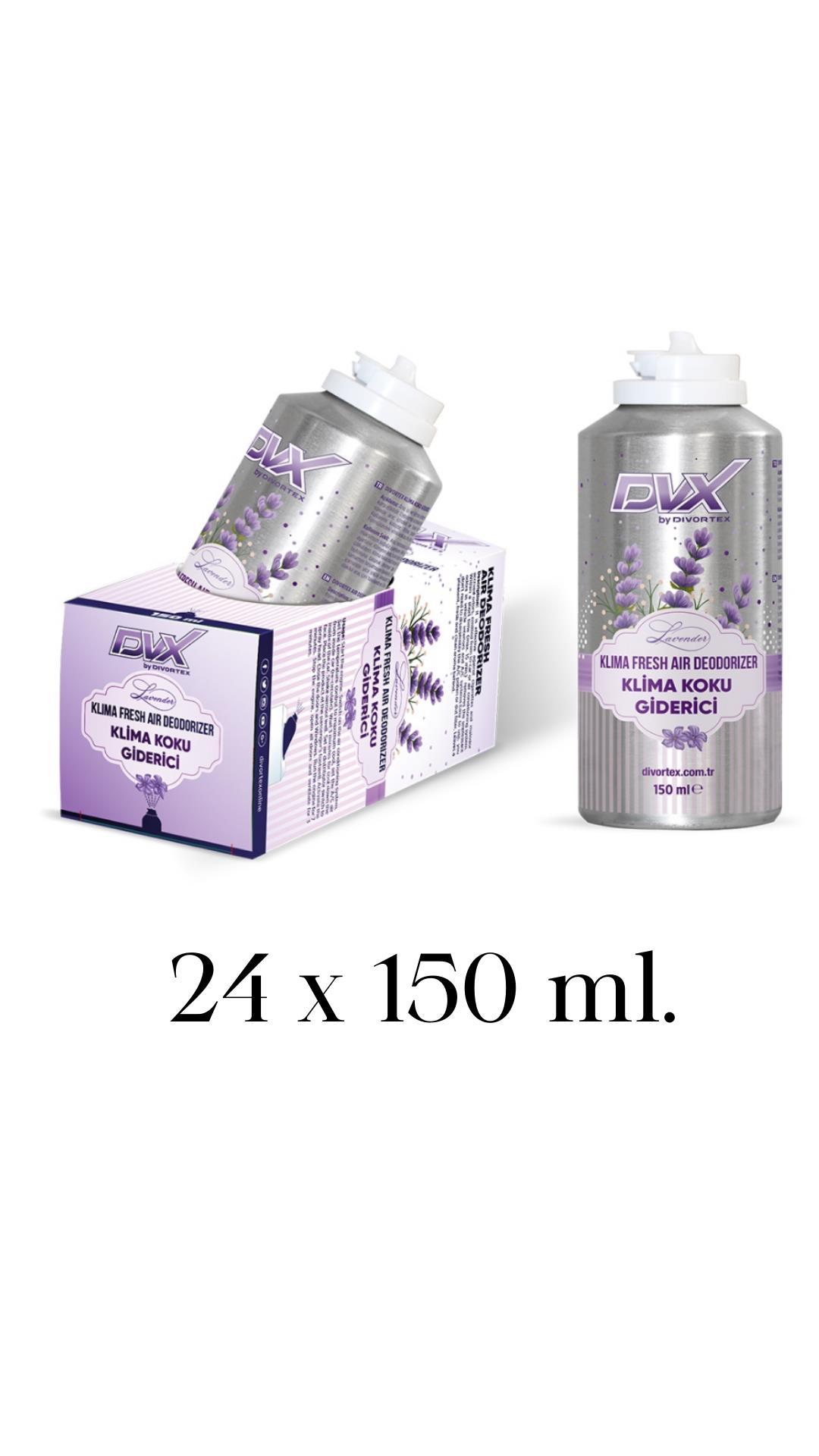 Divortex Klima Fresh - Temizleyici Klima Bombası Lavanta 150 ml X 24 Ad