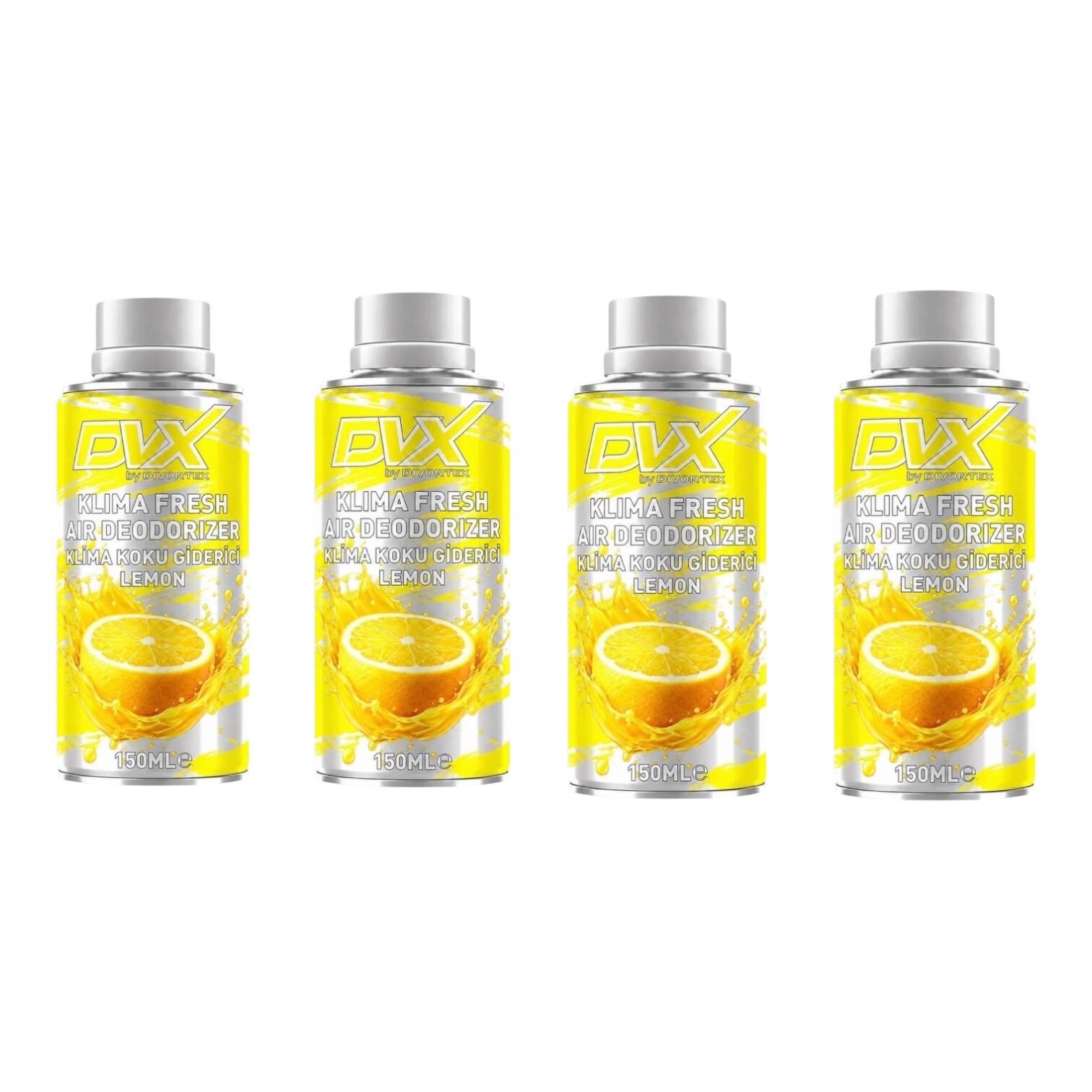 DVX | Araç İçi Klima Temizlik Spreyi - Klima Fresh Limon (150 ml) x 4 Adet
