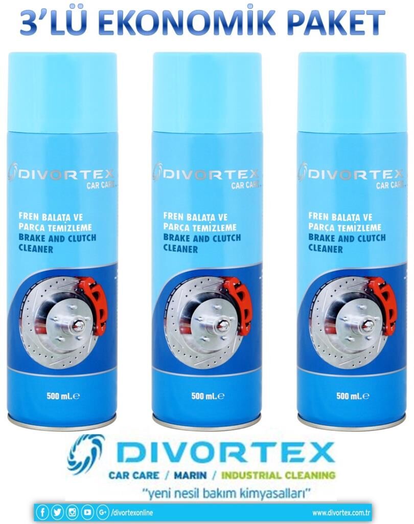 Divortex Fren Balata Temizleme Spreyi 500 ml.x 3 Adet