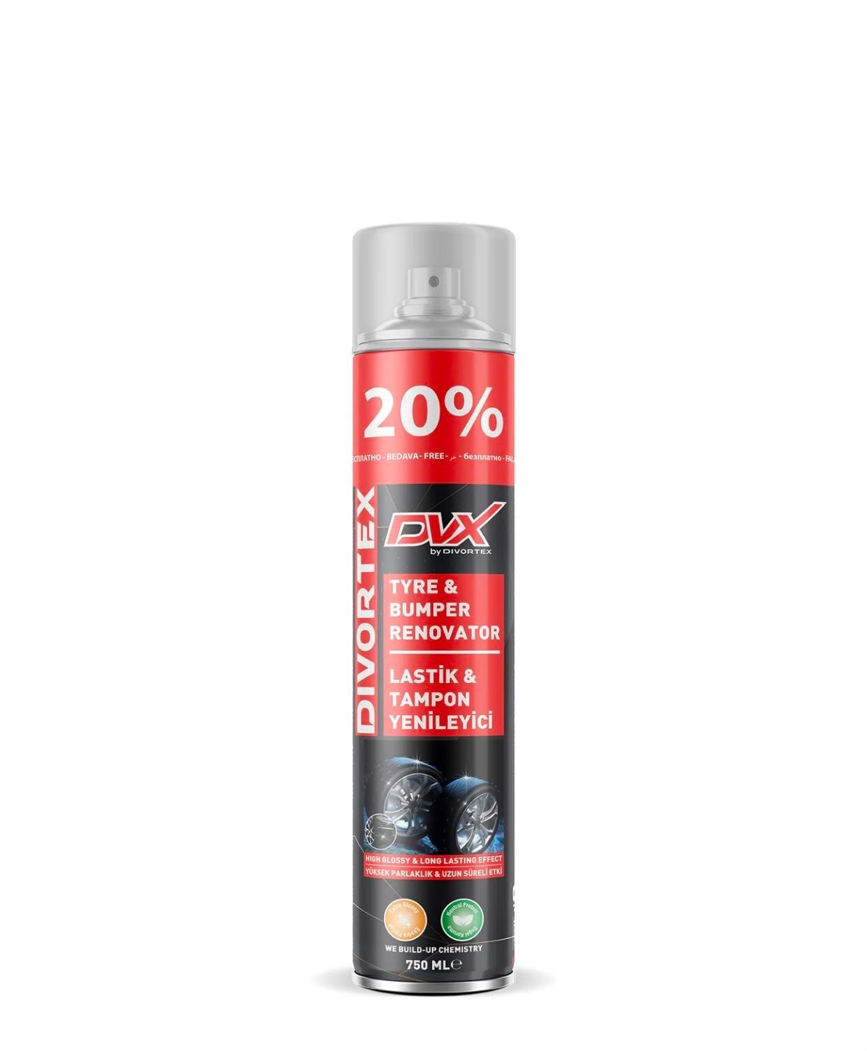 Divortex Aero Lastik Parlatıcı Sprey 750 ml