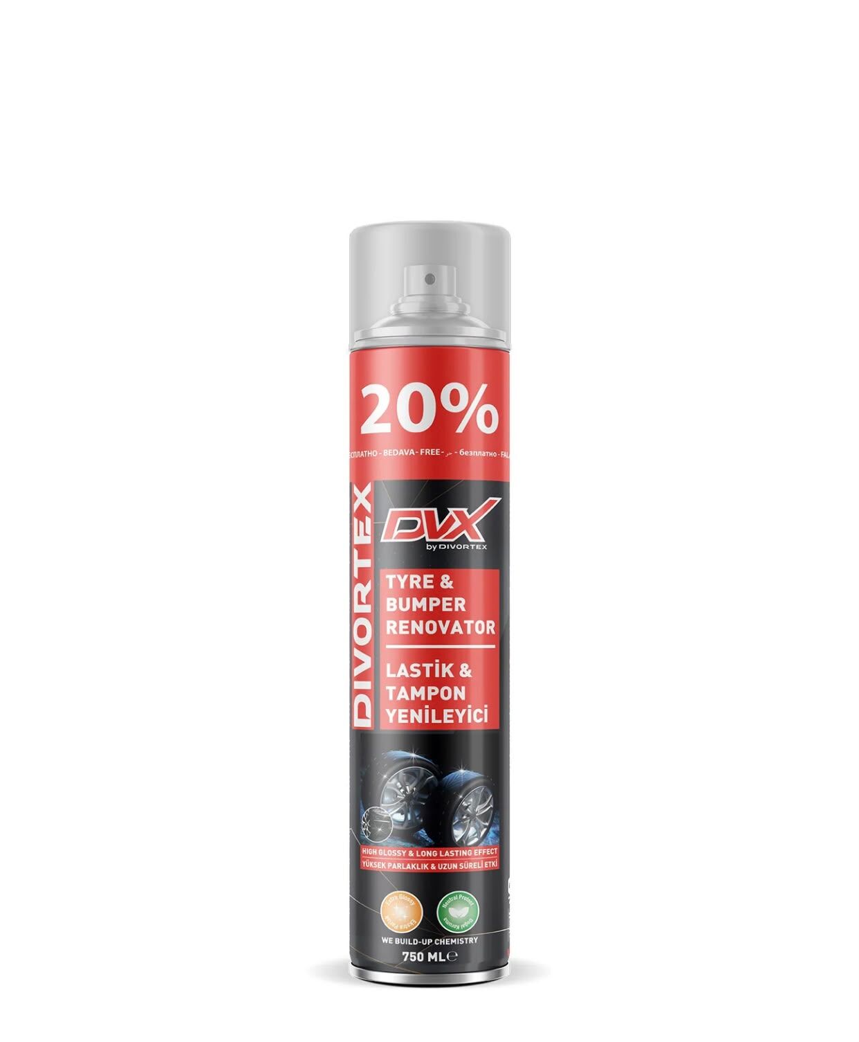 Divortex Aero Lastik Parlatıcı Sprey 750 ml