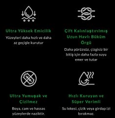 İGL PLUSHDRY MİCROFİBER DRYİNG TOWEL 1400GSM 100cm x 50cm Kurulama bezi