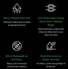 İGL PLUSHDRY MİCROFİBER DRYİNG TOWEL 1400GSM 100cm x 50cm Kurulama bezi