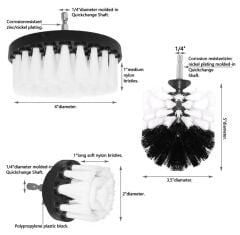 3 lü Beyaz Yumusak Uçlu Matkap Firçasi