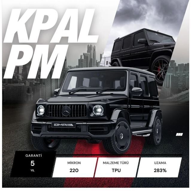 KPAL JB 100 BLACK TPU PPF 190 MİKRON