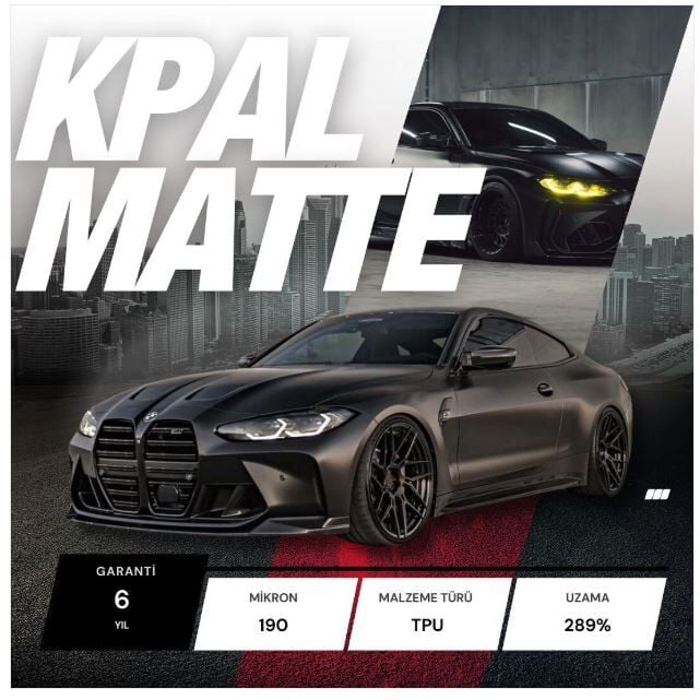 KPAL JY-L MAT TPU PPF 190 MİKRON