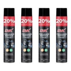 Divortex Aero Lastik Parlatıcı Sprey 750 ml X 4 Adet
