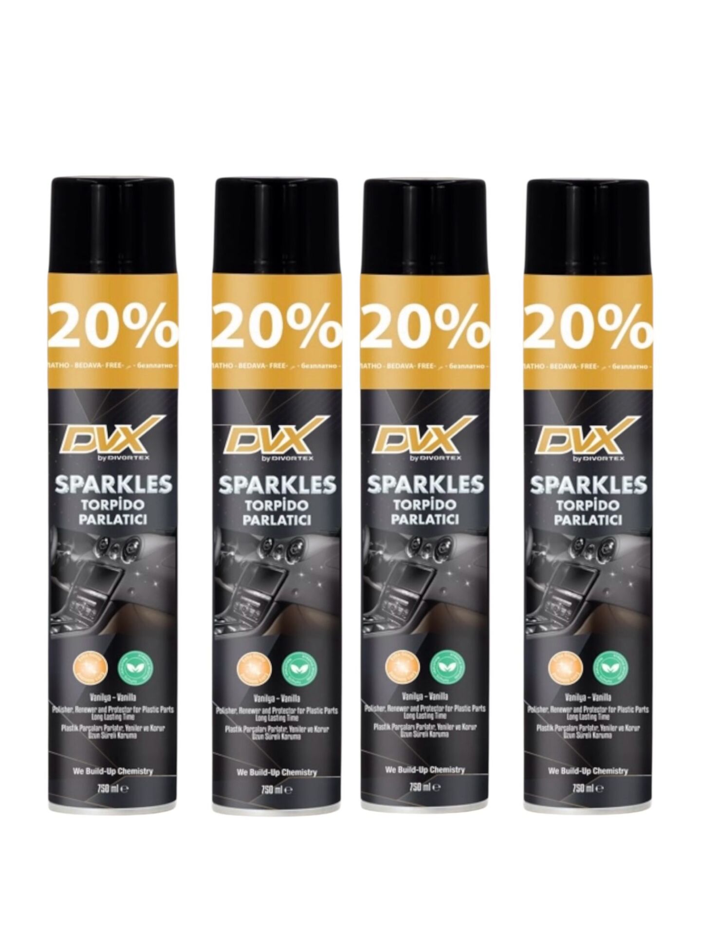 Divortex Aero Torpido Parlatıcı Sprey 750 ml 4 Adet