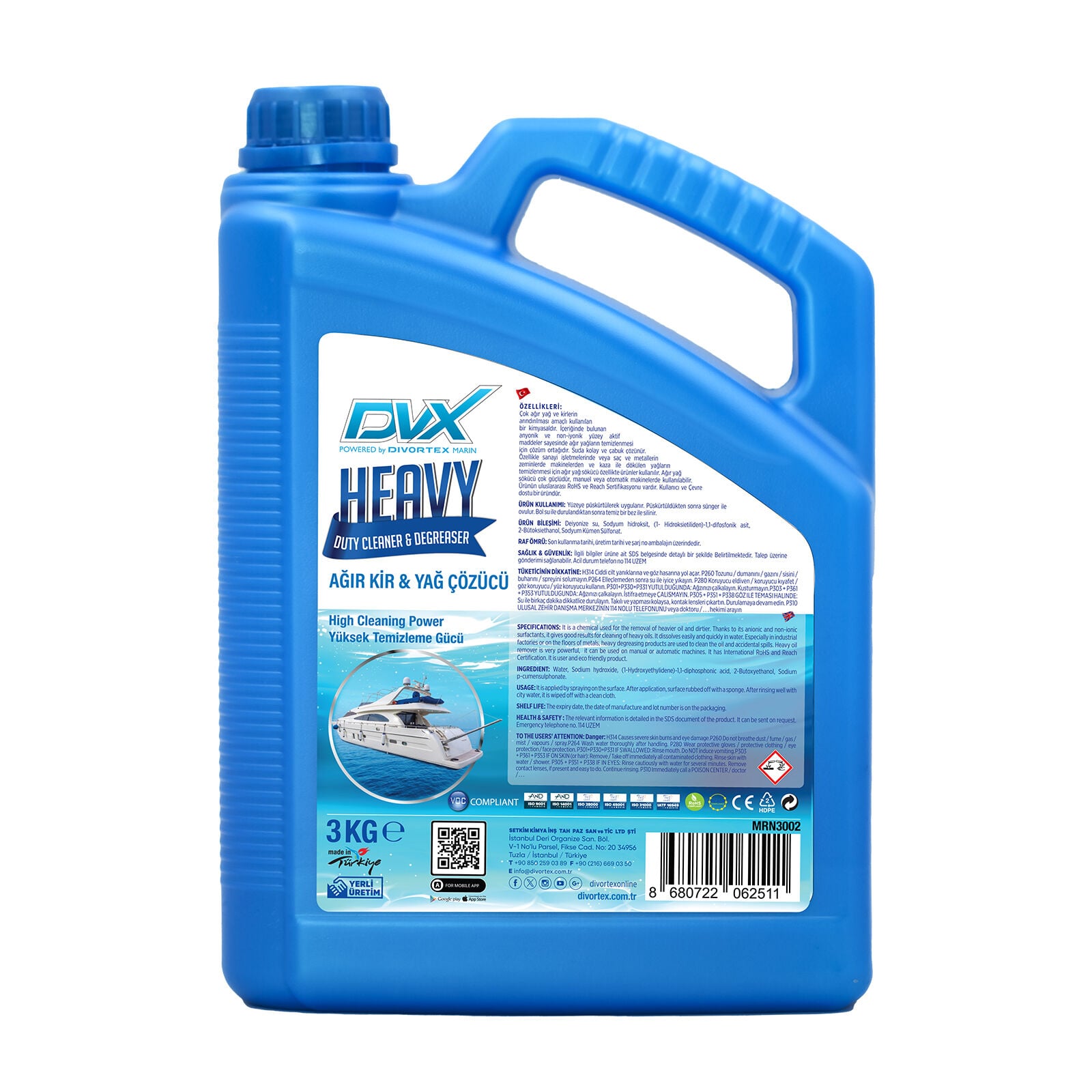 DİVORTEX AGIR YAG VE KIR ÇÖZÜCÜ 3 KG