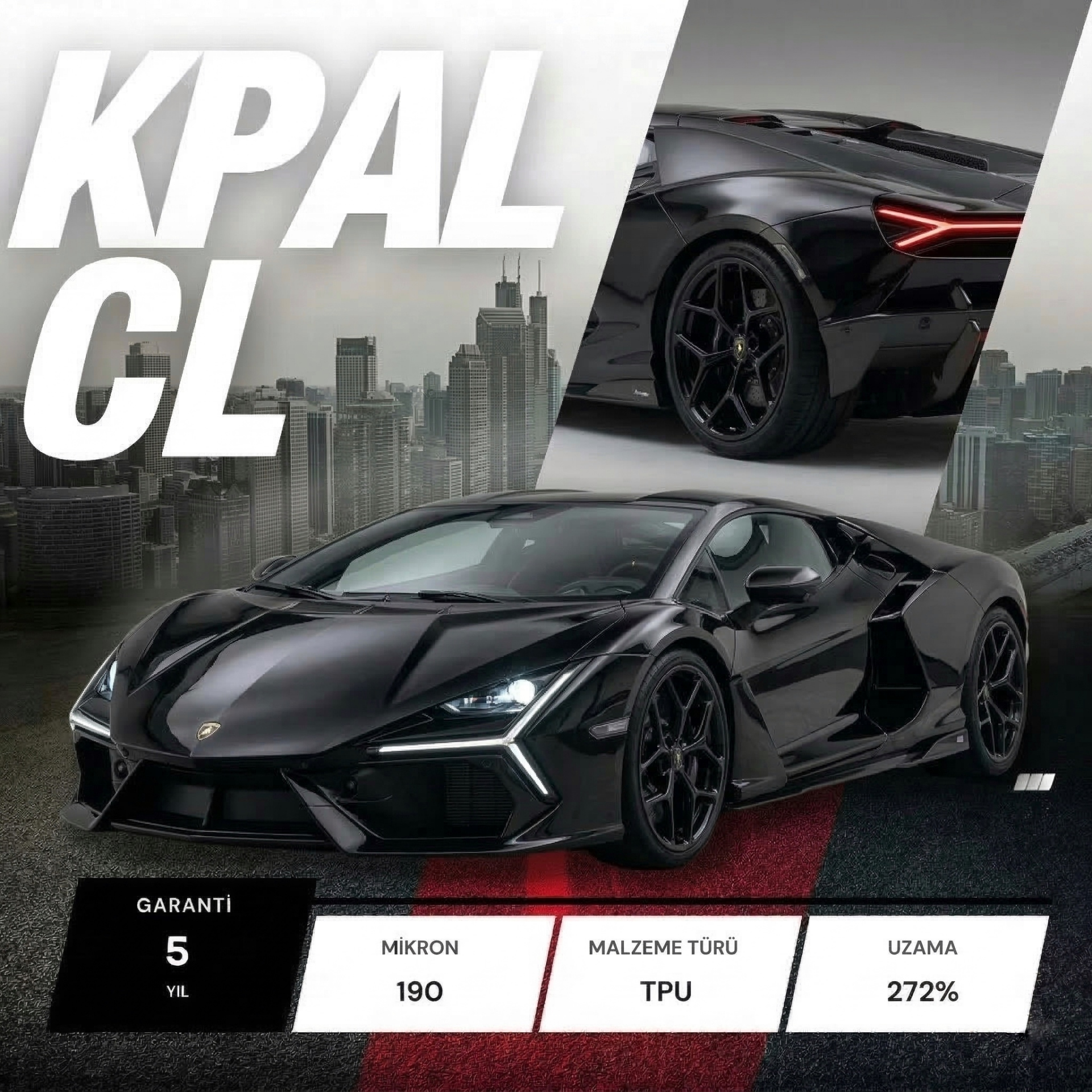 KPAL CL SERIES TPU PPF 190 MIKRON