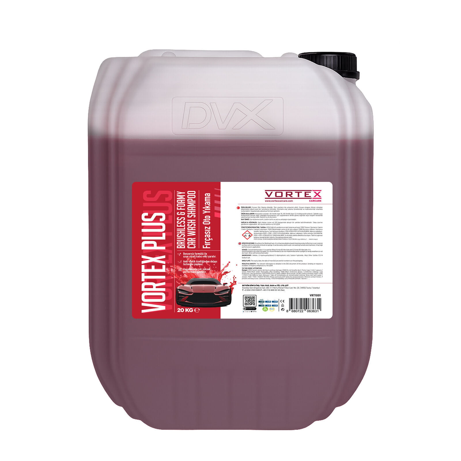 Vortex Plus Fırçasız Oto Yıkama Köpüğü 20.Kg.