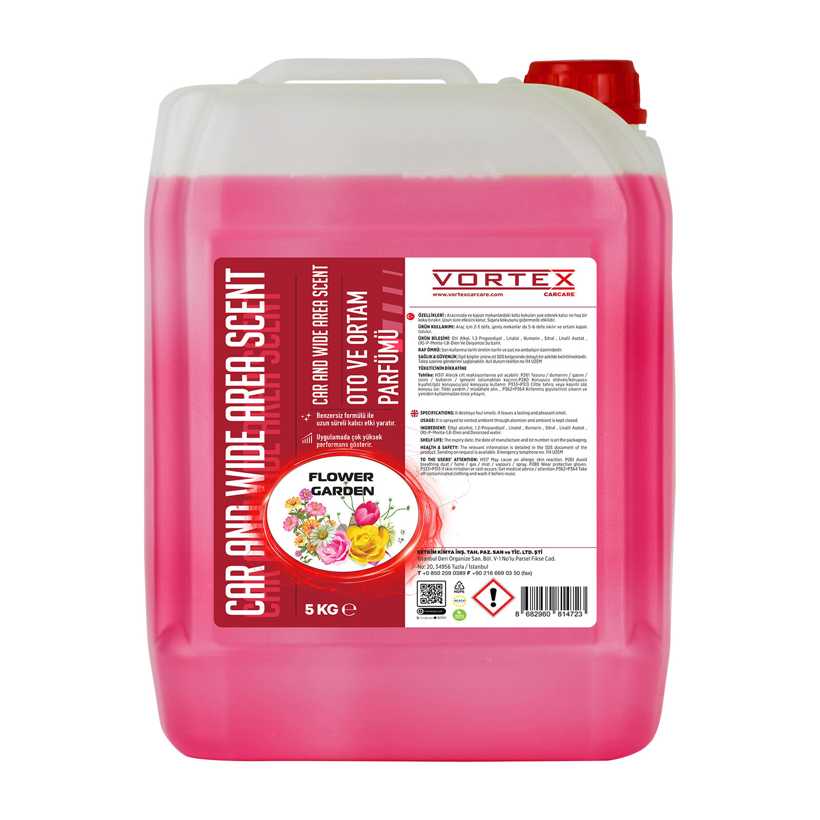 Vortex ''Flower Garden'' Oto ve Ortam Parfümü 5 kg.