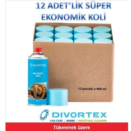 Divortex Güçlü Pas Sökücü ve Önleyici Sprey 400 ml. x 12 Adet