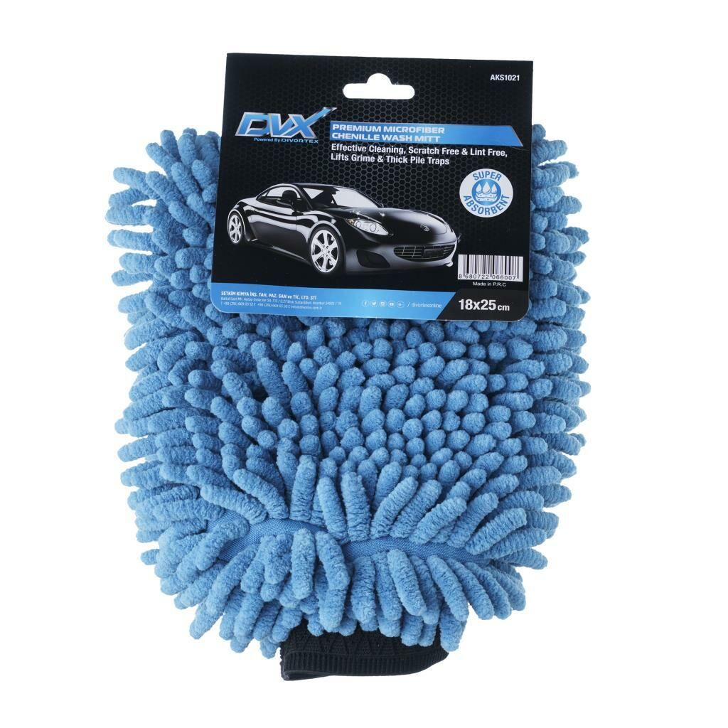 Dvx Mikrofiber Püsküllü Araç Yıkama ve Kurulama Eldiveni
